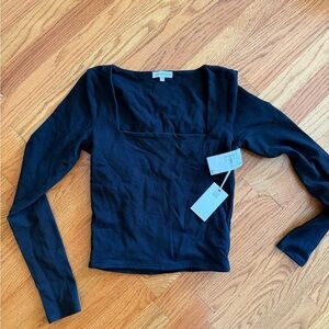 Good American Black Long Sleeve Top